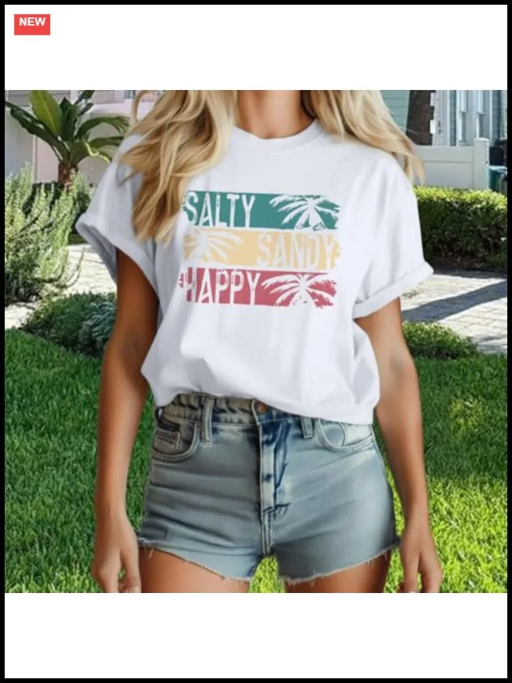 Women's Cotton Hawaiian Shirt Tropical Graphic Tee Beach Vacation Top Short